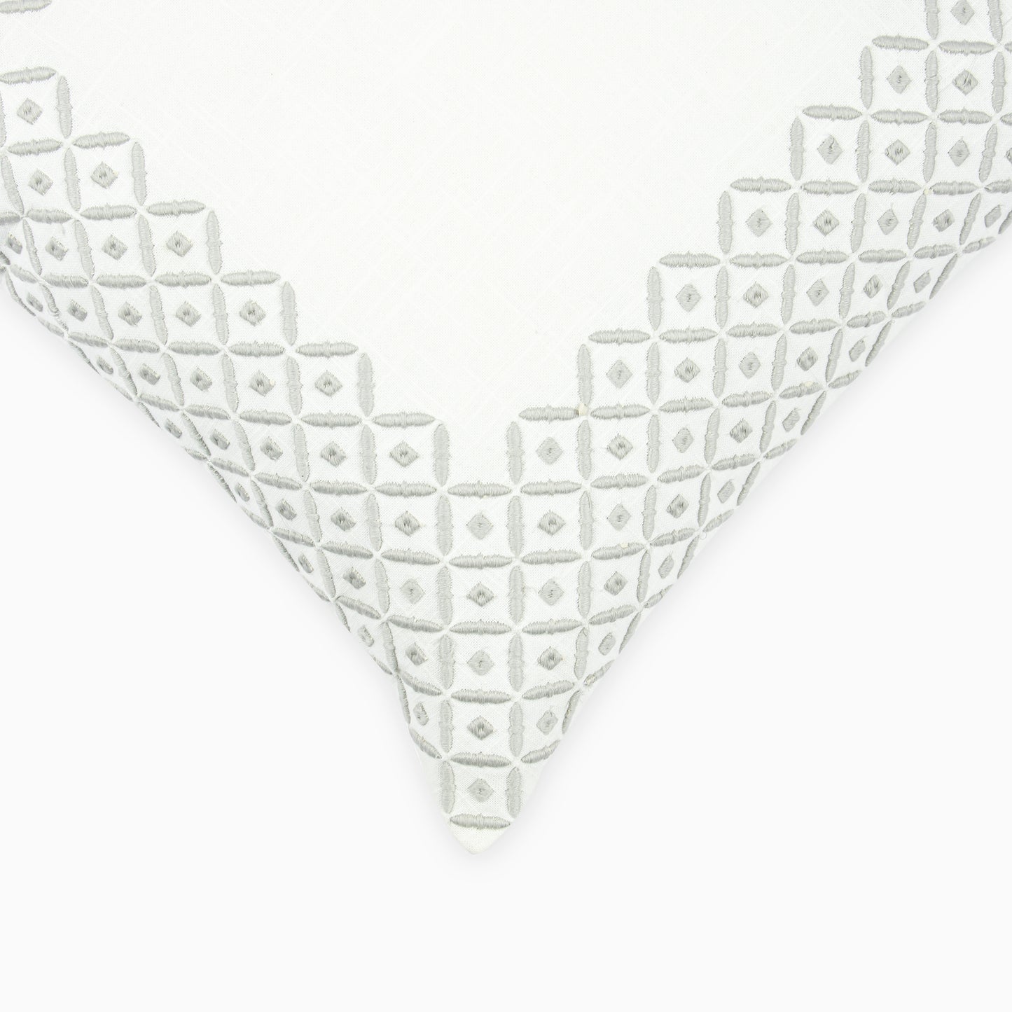 PINE FRAME EMBROIDERED COTTON CUSHION COVER